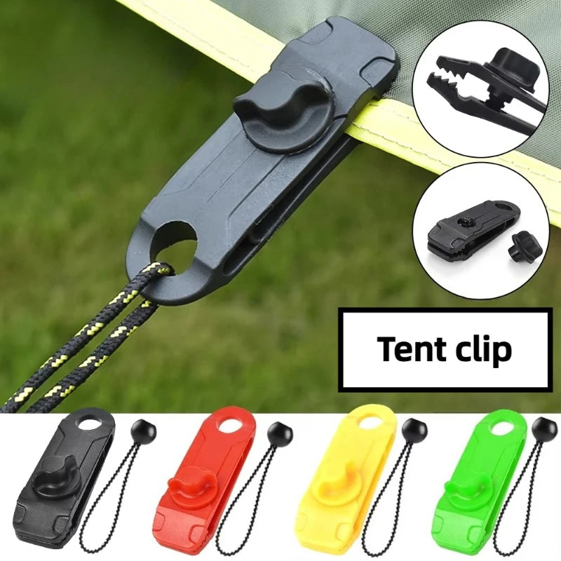 Outdoor Canopy Clip Outdoor Wind Rope Reusable Clamps Awning Tarpaulin Buckle Camping Mountaineering Shelters Accessorie