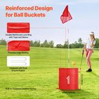 SucceBuy 3/6/9 Hole Backyard Golf Game Portable Bucket Golf Course Practice Chipping Games for Family Outdoor Sports