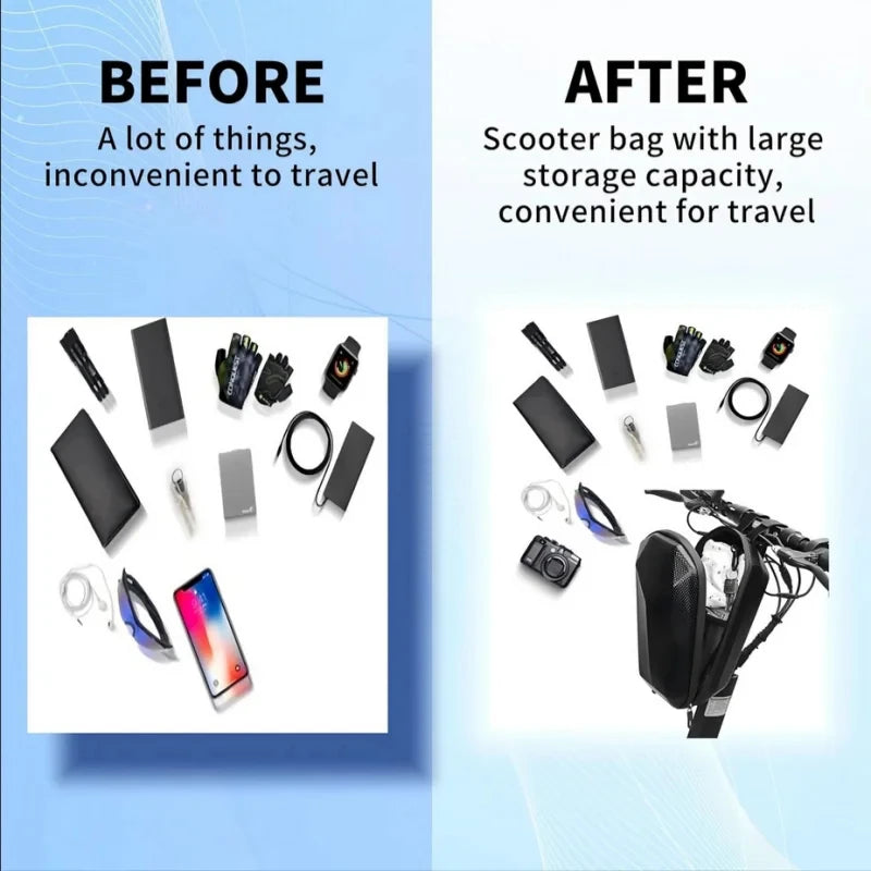 Electric Scooter Bag Storage Electric Bike Handlebar Bag Scooter Storage Bag with Large Capacity Waterproof Front Handlebar Bag