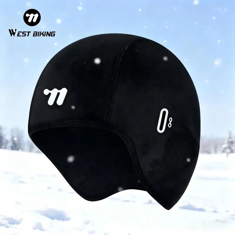 WEST BIKING Thermal Cycling Cap Winter Windproof Ski Cap Outdoor Sports Running Hiking Motorcycle Hat Men Women Cycling Headwear