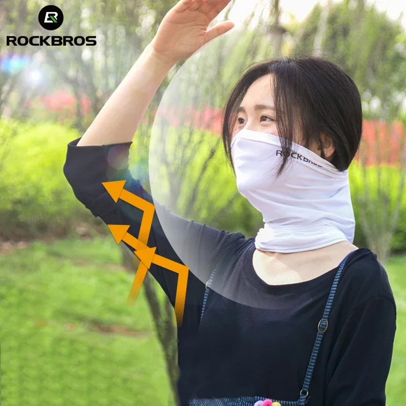 ROCKBROS Quick-Dry Cycling Face Mask Scarf Sun Protection Cycling Headwear Outdoor Sports Face Cover Breathable Bicycle Bandana