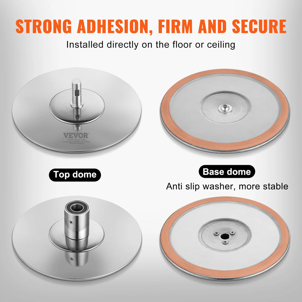 SucceBuy Professional Dancing Pole Spinning Static Dancing Pole Kit Portable Removable Pole 45mm Heavy-Duty Stainless Steel Pole