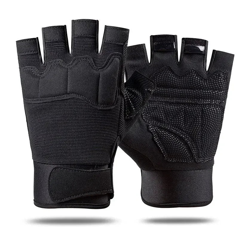 Outdoor Gym Fingerless Gloves Anti-Slip Half Finger Men Woman Gloves Camping Fishing Breathable Sports Bicycle Motorcycle Gloves