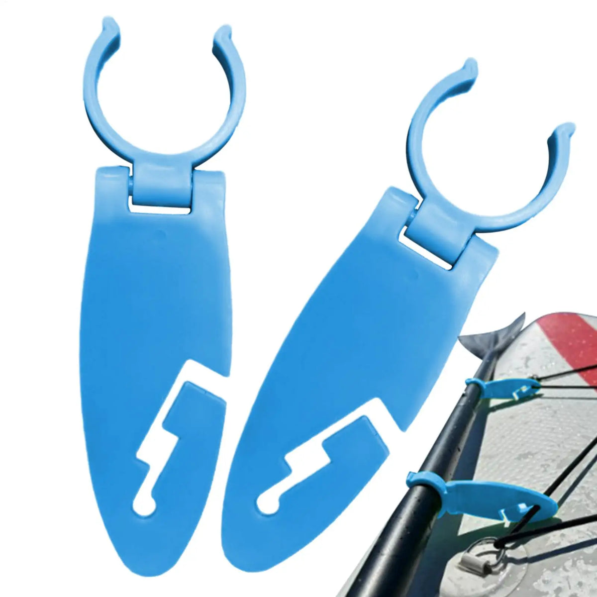 2pcs Paddle Board Clips for kayaking Paddle Board Expandable Fixing Clamp Snap-Lock Stand Up Paddle Board Holder for Kayaking