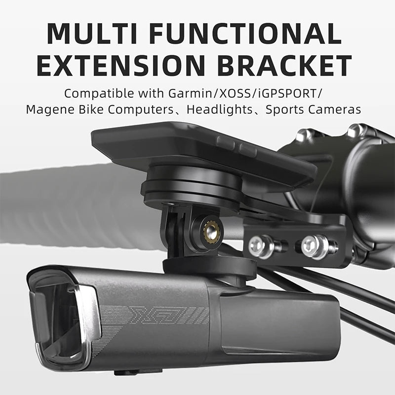 CYCLAMI Extended Out-Front Mount Bike Handlebar Bracket for Adapter Sports Action Camera Garmin XOSS G+ IGPSPORT RAVEMEN