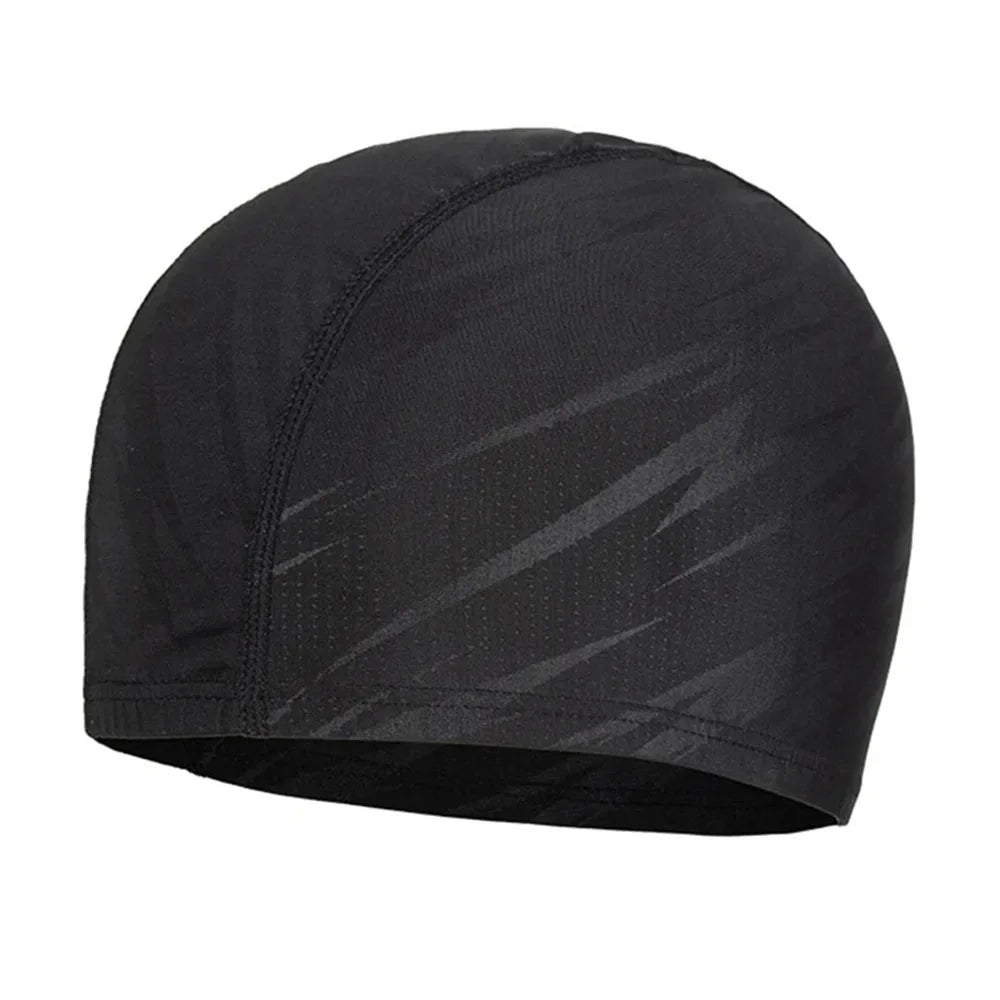 Comfortable Nylon Adult Swimming Caps High Elastic Breathable Swim Cap Black Ear Protection Male Swimming Hat Men Women