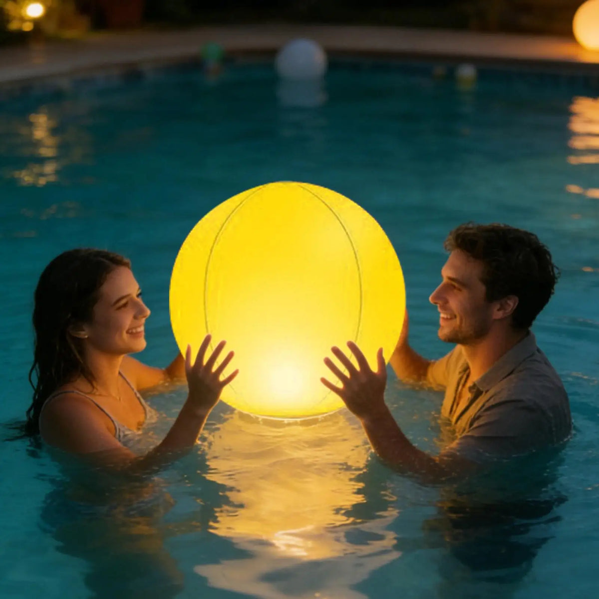 Light Up Beach Balls 40cm Inflatable with Remote Control Waterproof LED Toy for Family Party Swimming Summer Night Outdoor