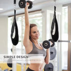 Heavy Duty Fitness AB Sling Straps Suspension Pair Rip-Resistant for Pull up Bar Hanging Leg Raiser Home Gym Equipment