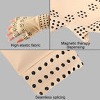 GETINFIT Dispensing Pressure Half Finger Gloves Outdoor Fitness Riding Gloves Non-slip Rehab Gloves Magnetic Physical Therapy