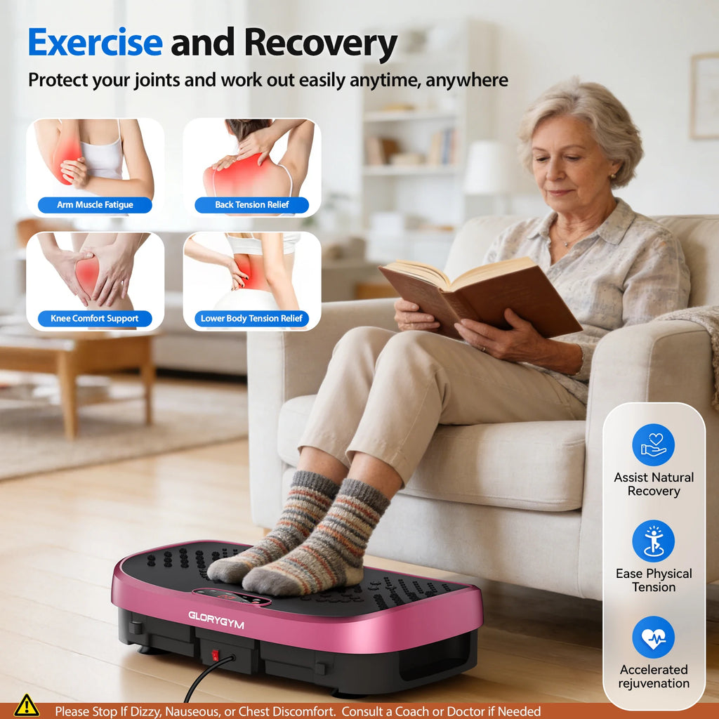 Magnetic Vibration Plate Exercise Machine Fat Burning 120 Levels 330lbs Portable Quiet Home Fitness  APP Control Workout Platform for Home Gym Body Shaping Gift for Women Men