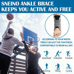 1PC Ankle Brace Support for Men Women - Adjustable Compression Sleeve for Sprained Ankle, Achillesn,Sports,Stabilizing Bandage