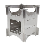 Outdoor Wood Burning Stove Stainless Steel Folding Mini Portable Cooker for Outdoor Camping Travel Hiking Picnic