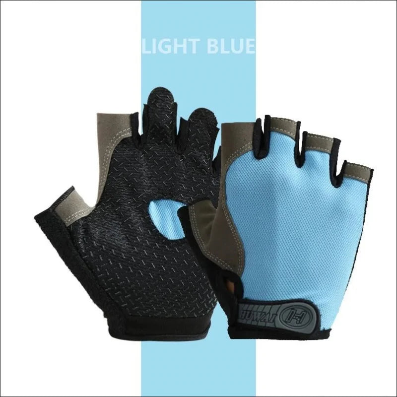 Gym Gloves Fingerless Gloves Anti-Slip Shock-Absorbing Breathable Gloves Sports Gloves for Training Lifting Weight Cycling