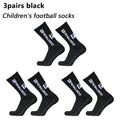 3 pairs New children and youth sports breathable soccer socks square silicone non-slip grip football socks