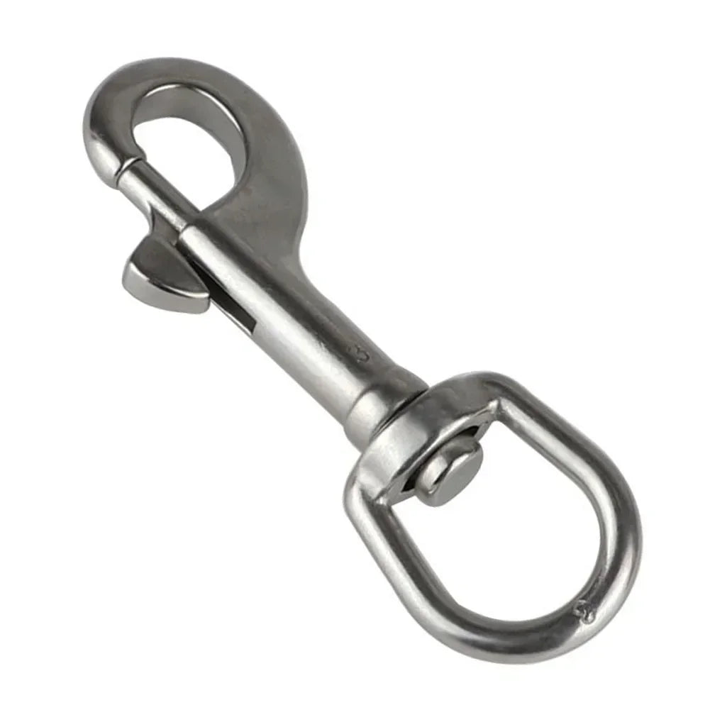 1PC 316 Stainless Steel Swivel Eye Bolt Spring Snap Hook 65/72/82/91/100/126mm Marine Diving D Ring Snap Hooks With Swivel