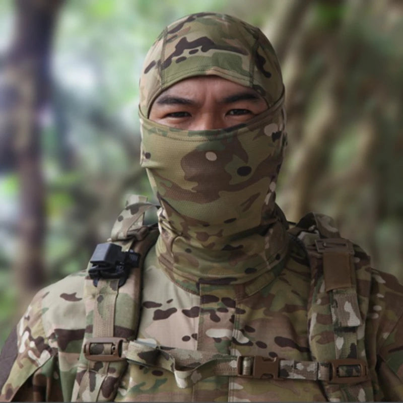 Camouflage Balaclava Full Face CS Mask Ski Cycling Hunting Head Neck Cover Helmet Liner Cap  Multicam Men Scarf