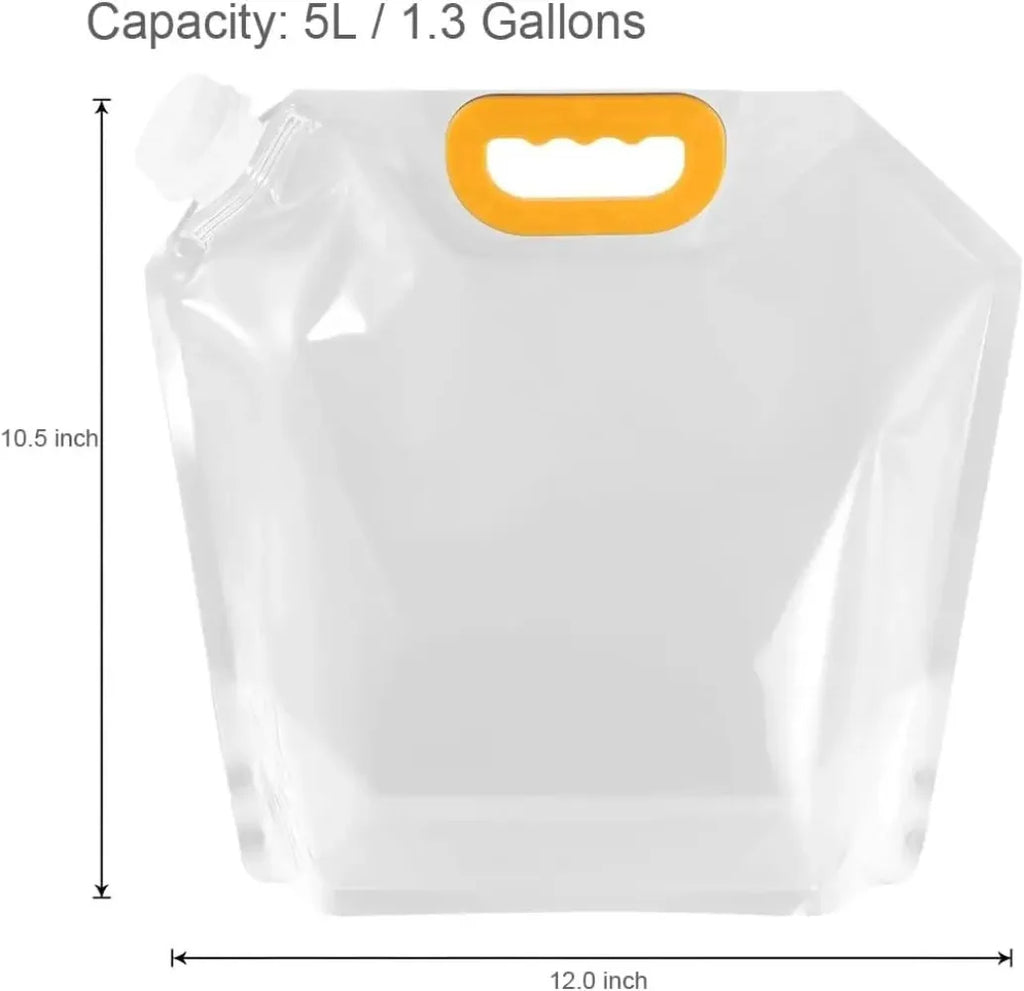 5L Portable Water Bag Folding Bucket Storage Water Container Jug Bottle Pouch Outdoor Sports Travel Camping Supplies with Handle