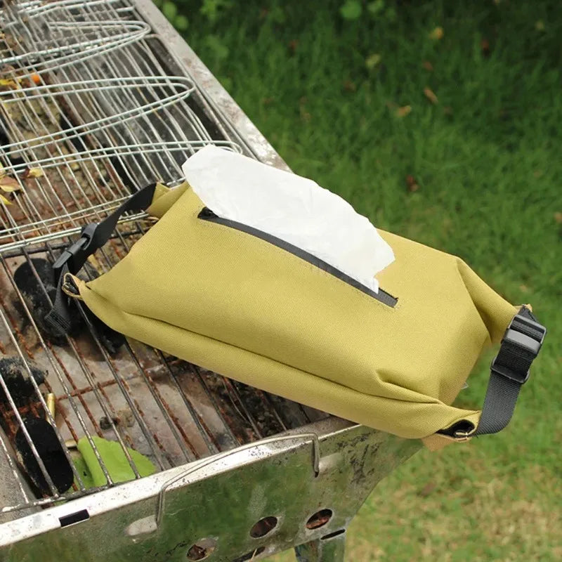Camouflage wet tissue bag outdoor wet tissue box canvas tissue wet tissue dispenser hanging storage outdoor camping accessories