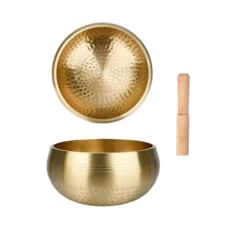 Handmade Brass Singing Bowl - Tibetan Meditation Instrument for Sound Healing, Yoga & Stress Relief