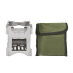 Outdoor Wood Burning Stove Stainless Steel Folding Mini Portable Cooker for Outdoor Camping Travel Hiking Picnic