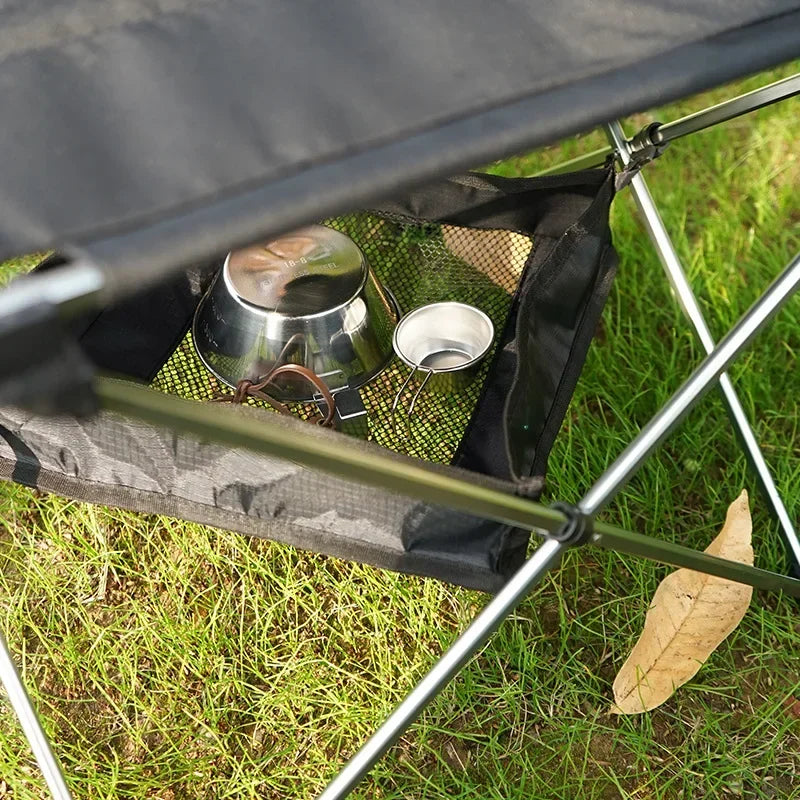 Camping Table Portable Hanging Net Basket M L XL Folding Table Storage Rack Mesh Bag Hook Holder for Outdoors Cookware Organizer