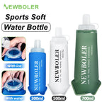 NEWBOLER TPU Outdoor Sport Folding Soft Flask Drink Portable Water Bottle for Running Camping Hiking Bicycle Fitness Water Bag