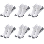 6/24Pairs Ankle Athletic Running Socks Cushioned Breathable Low Cut Sports Tab Socks For Men And Women