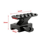 5-Slot QD Scope Riser Mount High Profile Red Dot Sight Base Adapter for 20mm Picatinny Rail, Tactical Toy Gun Accessories