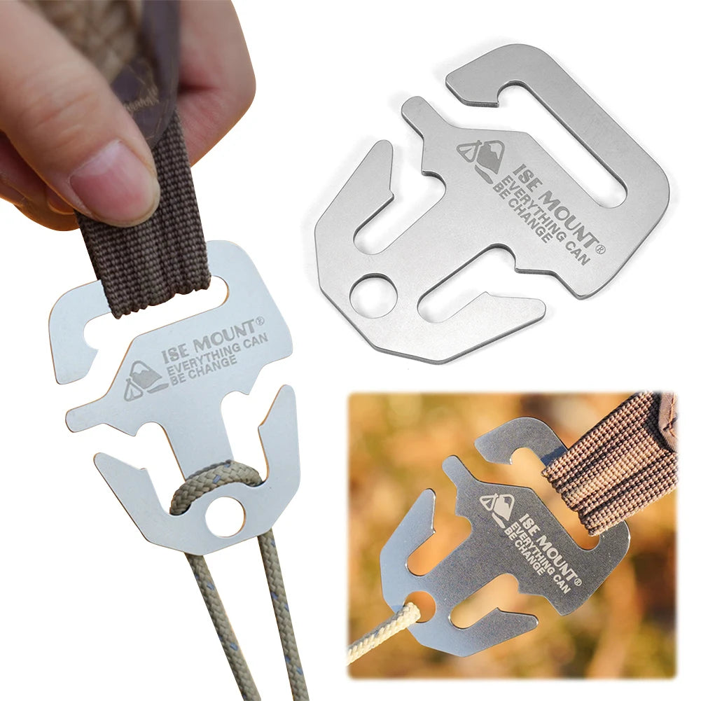 5/10Pcs Anchor Awning Fastener Stainless Steel Tight Rope Buckle Awning Canopy Fastener Camping Accessories