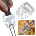 5/10Pcs Anchor Awning Fastener Stainless Steel Tight Rope Buckle Awning Canopy Fastener Camping Accessories