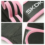 Workout Gloves With Wrist Wraps Anti-Slip Silicone Palm Protection Weight Lifting Fitness Gym Gloves Pink Color For Women