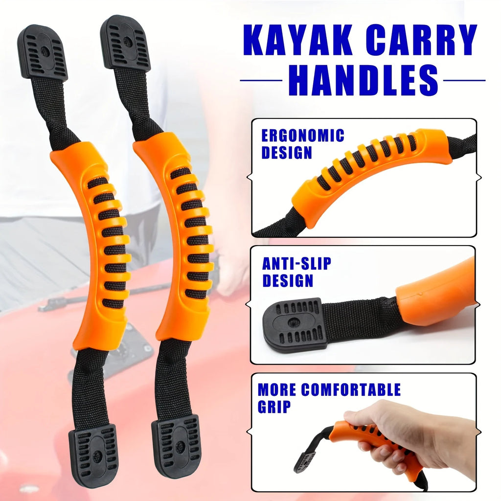 (Pack of 2) Kayak Handles, Kayak Grab Handles Kayak Carry Replacement Handles Kayak Replacement Parts for Canoe Kayak Boat