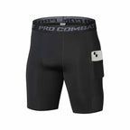 2026 Compression Pant Men Training Gym Leggings with Pockets Running Tights Fitness Basketball Jogging Workout Trouser Polyester
