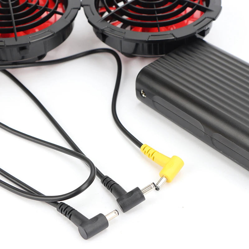 DC Line Fan Vest with Three Way Connecting Wire Cooling Air Conditioning Work Clothes Fan Pants for Personal Cooling System