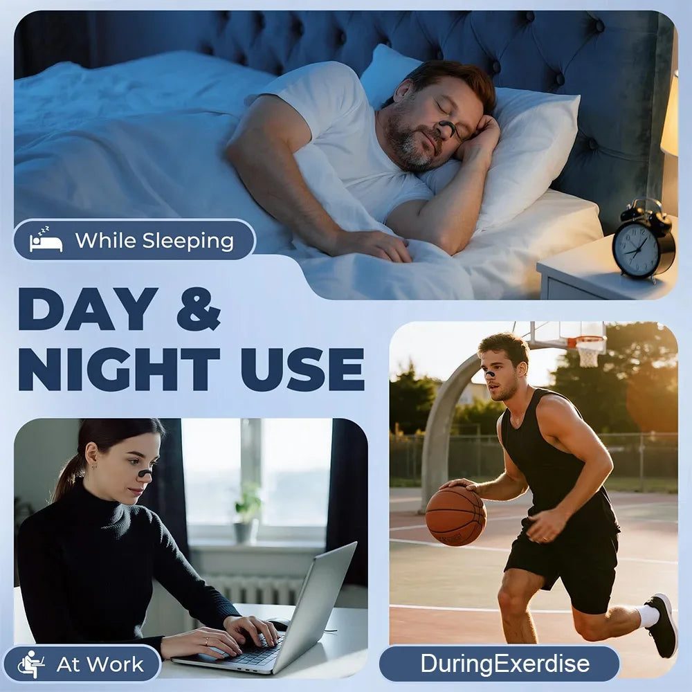 Nasal Breathing Dilators Kits, Sport Nasal Dilator, Boost Oxygen Intake, Breathing Refill Nose Stirps for Anti Snoring