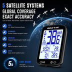 BIKEVEE Newest 2.4-inch LCD Smart Digital Screen Multifunctional USB Rechargeable Wireless GPS Bike Computer 5.3 Bluetooth Outdoor Riding Bicycle Speedometer Odometer Stopwatch Tracker with Auto Backlight Cyclocomputer Bike A