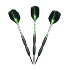 Professional Hard Darts 3Pcs High Quality Steel Tip Darts Tungsten Steel Barrel Green Aluminum Dart Shafts Flights