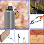Carabiner Keychain D-ring Buckle Spring Carabiner Snap Hook Clip Keychains Camping Accessories Multifunctional Stainless Steel