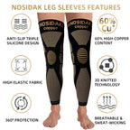 1Pcs Copper Long Knitted Compression Knee Braces - Full Leg Compression Sleeves for Men & Women - Support for Exercise ﻿