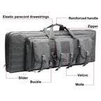 LQARMY 32 38 42 48 inch Tactical Double Rifle Case Molle Rifle Bag Sniper Airsoft Gun Case Backpack Hunting Gun Holster