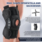 Hinged Knee Brace with Side Stabilizers & Patella Gel Pads Knee Pain for Men Women Meniscus Tear  Acl Mcl Injury Recovery