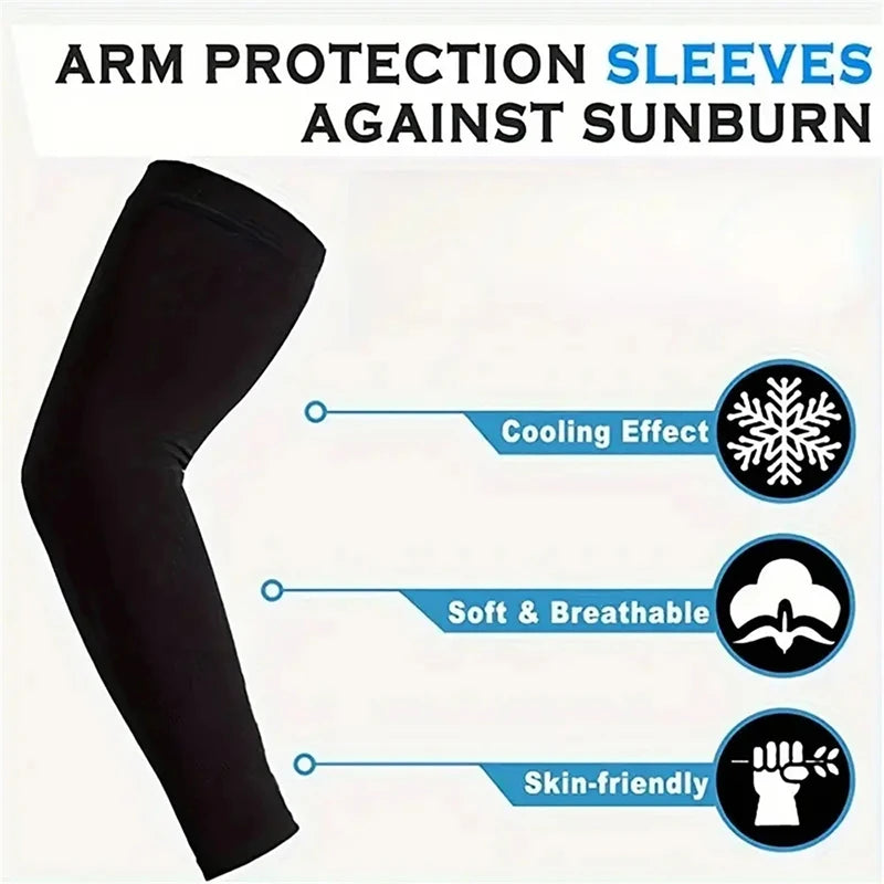 Unisex Arm Guards Sleeve Warmers UV Sun Protection Sports Support Sleeves Hand Cover for Running Fishing Cycling