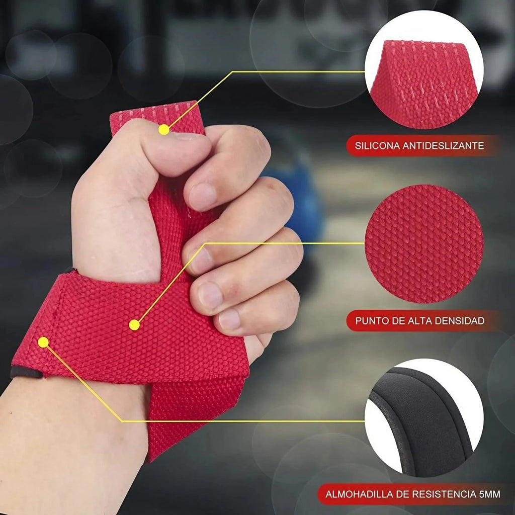 Heavy Duty Cotton Wrist Lifting Straps for Weightlifting Gym Fitness Neoprene Padded Anti Slip Pull Grips Wrist Wraps Support for Powerlifting Bodybuilding Strength Training Workouts for Men and Women 255 Characters