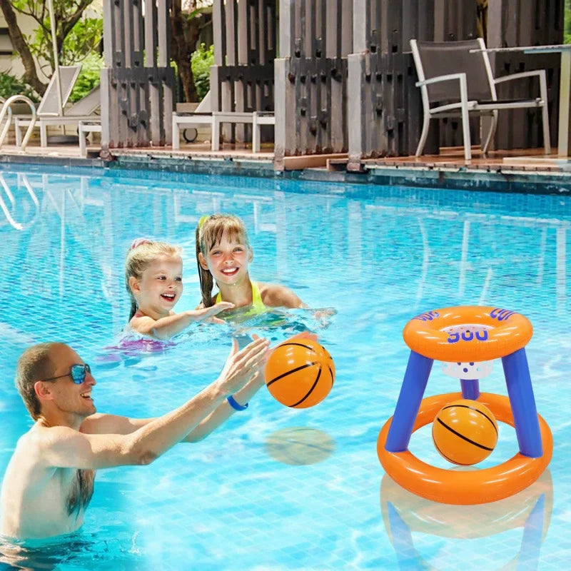 Water basketball hoop. Wholesale of cross-border inflatable water toys. Inflatable basketball hoop with interactive