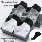 5/10 Pairs Unisex Ankle Socks Solid Color Black White Gray Cotton Deodorant Breathable Running Sports Socks New Spring Summer