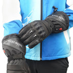 Motorcycle Heated Gloves Battery Powered Moto Guantes Winter Waterproof Riding Gloves Outdoor Keep Warm Guantes Para Moto