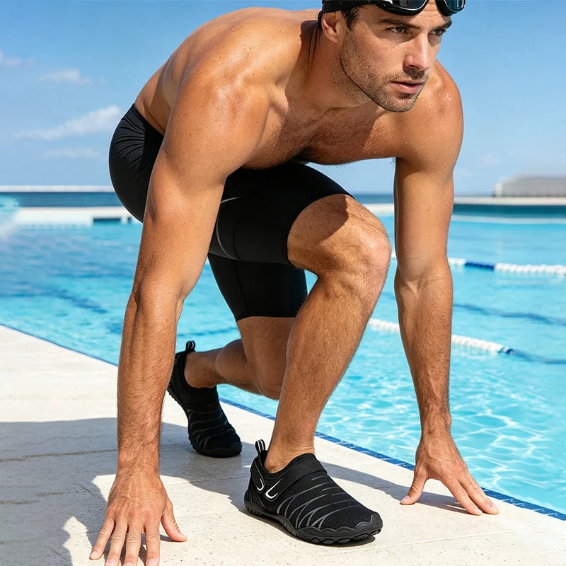 Men Water Shoes Beach Barefoot Swimming Surfing Seaside Aqua Shoes New Summer Upstream Wading Sneakers Gym Fitness Hiking Walking Footwear