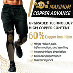 1Pcs Copper Long Knitted Compression Knee Braces - Full Leg Compression Sleeves for Men & Women - Support for Exercise ﻿