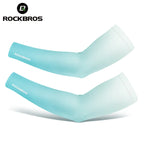 ROCKBROS Bicycle Arm Sleeves Ice Silk Sun UV Protection Sports Cycling Arm Sleeves Cover Breathable Running Fitness Arm Sleeves