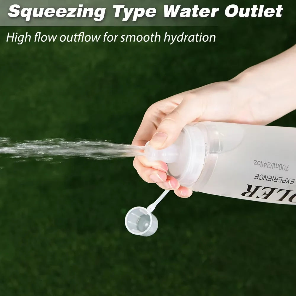 NEWBOLER TPU Outdoor Sport Folding Soft Flask Drink Portable Water Bottle for Running Camping Hiking Bicycle Fitness Water Bag